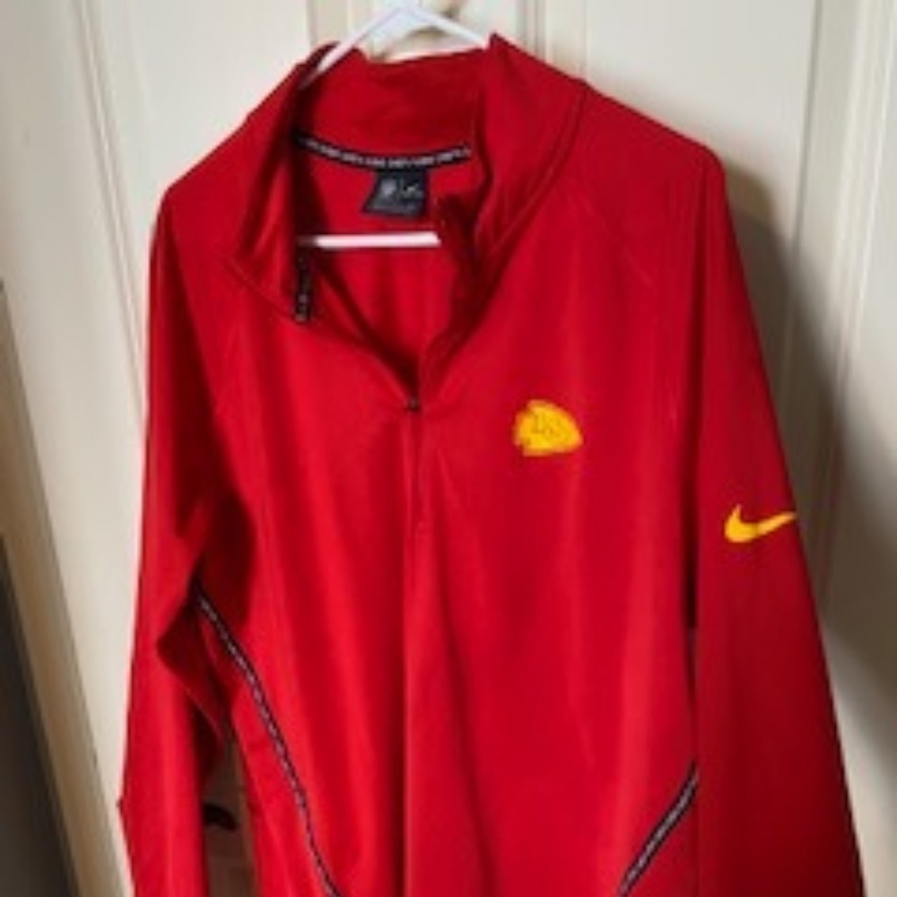 Women's Kansas City Chief's 1/2" zip, Nike jacket